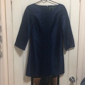 C wonder shift dress with embroidery detail